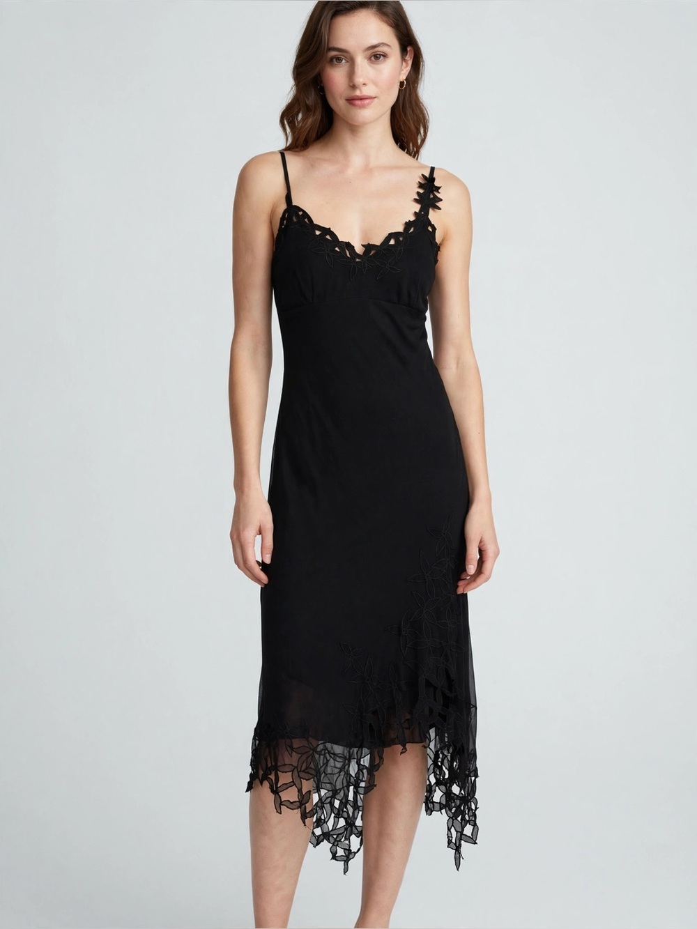 Bcbg black silk dress